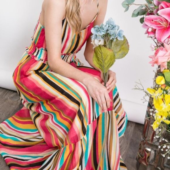 STRIPED MAXI DRESS - Picture 3 of 3